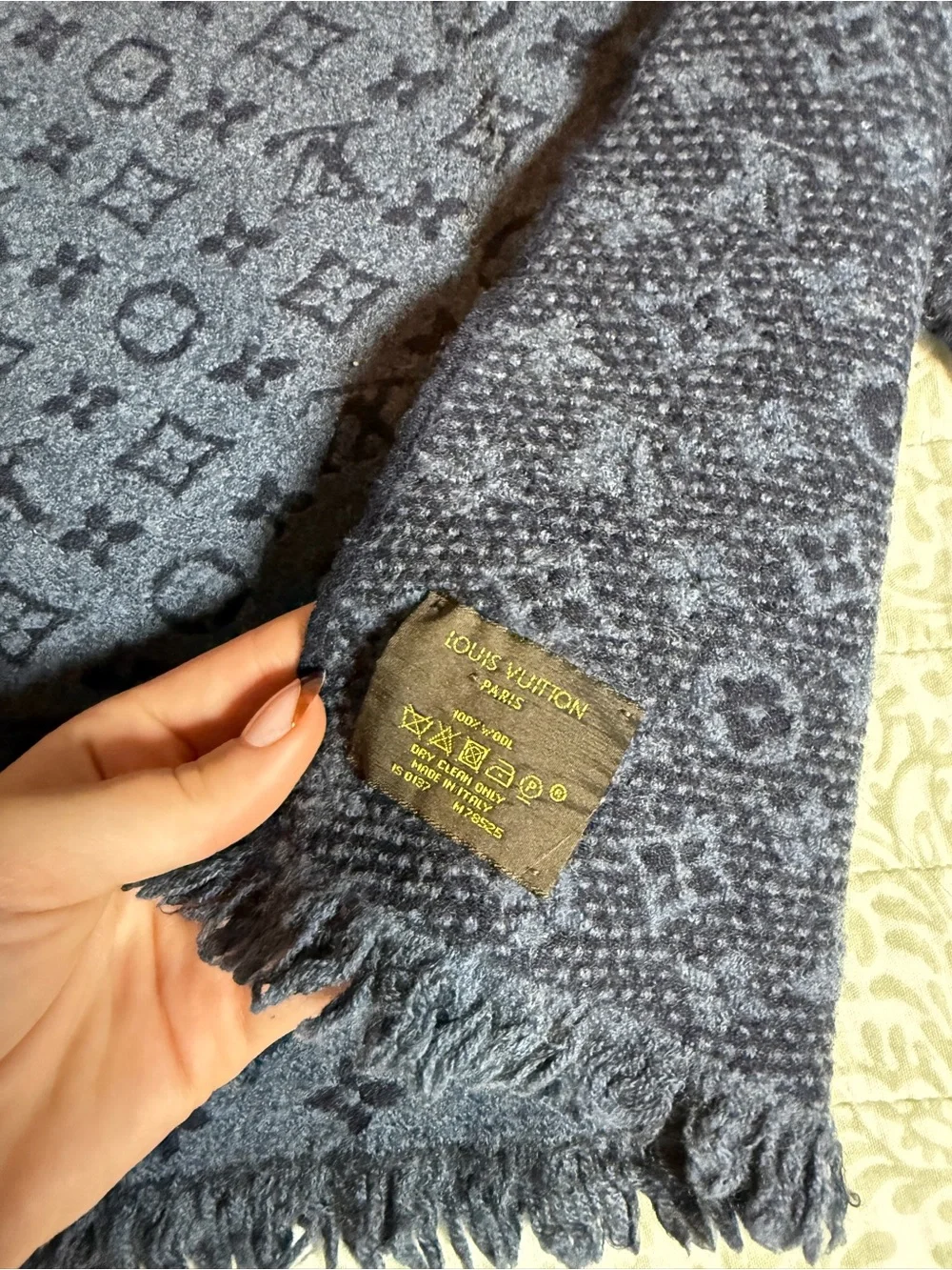 Louis Vuitton Monogram Scarf in Navy Blue